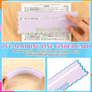 Localizador de Líneas de Mahjong Personalizable, Juego de 4 Piezas para Mahjong Americano, Localizador de Líneas de Mahjong con Borde Ondulado Antideslizante para 4 Jugadores - Product Image 4