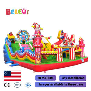 Bestverkochte springkasteel springkasteel kinder springkasteel voor een lage prijs felle kleuren met glijbanen een springkasteel voor beide geslachten - Product Image 1