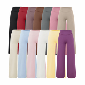 Pantalones de Yoga de Cintura Alta y Corte Acampanado para <span class=keywords><strong>Mujer</strong></span>, Sin Costuras, Elásticos en Cuatro Direcciones, Transpirables, que Absorben el Sudor, Ligeros, para Deportes y Entrenamiento - Product Image 2
