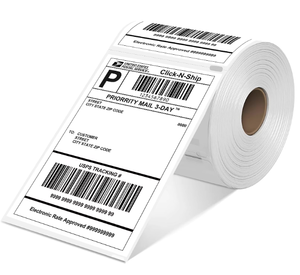 4x6 Direct Thermal <b>Labels</b> Perforated Shipping <b>Labels</b> BPA-free <b>Labels</b> Strong Adhesive <b>Waterproof</b> <b>Labels</b> - Product Image 1