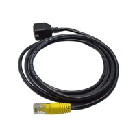 Kabel Ekstensi Ethernet RJ45 Male ke Panel Mount Female Tembaga Polos Cat5e/Cat6/Cat6A Kabel Patch Jaringan