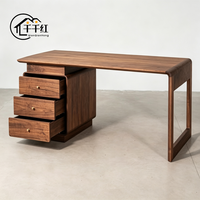 Bureau de travail en teck massif de haute qualité, moderne, réglable en hauteur, avec tiroirs de rangement, table d'ordinateur, mobilier de bureau à domicile