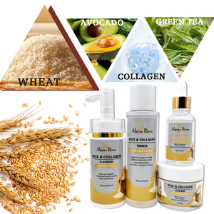 Etiqueta privada Vegan Facial Korean <span class=keywords><strong>Rice</strong></span> Cuidado DE LA PIEL Blanqueamiento <span class=keywords><strong>Rice</strong></span> Toner Cream Serum Skin Care Set para piel seca - Product Image 5