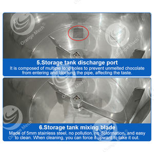 Máquina Templadora de Chocolate Automática de Alta Productividad de Acero Inoxidable 304 Nueva de ORME Industrial, Moldeadora y Recubridora para Alimentos - Product Image 5
