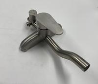 Keran Pancuran Hujan Modern Satu Tuas Bahan Stainless Steel 304 Model Terpasang di Permukaan dengan Air Panas dan Dingin