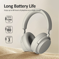 Auriculares Inalámbricos con Cancelación Activa de Ruido (ANC) 125H Playtime, Bluetooth 5.4, Sobre la Oreja, 4 Micrófonos, Chipset Qualcomm, OEM de Fábrica