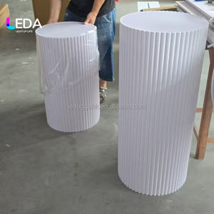LEDA Soporte Redondo Blanco para Decoración de Pasteles, Pedestal, Plinto, Equipo para Mesa, Cilindro, Pilares para Bodas y Eventos - Product Image 4