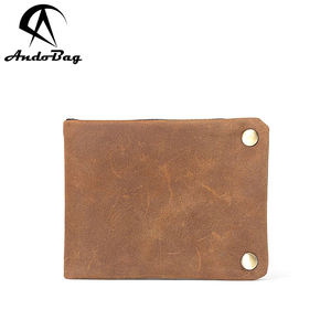 Andong En cuir RFID Court Porte-Monnaie Pour Hommes grazy cheval en cuir Pochette Sac de pièce de Monnaie Porte-Cartes Multifonction - Product Image 1