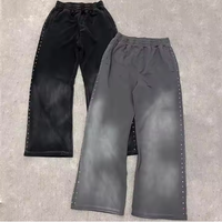 Ensemble de survêtement épais pour homme, personnalisé OEM, en tissu 500 g/m², délavé à l'acide, avec sweat à capuche zippé et pantalon de survêtement, coupe oversize