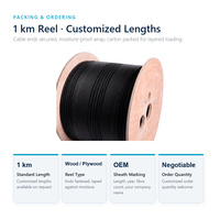 Kabel Drop FTTH Bulat GJFXY63 Berkualitas Tinggi 1 Core G.657A2 Single Mode Non-metalik FRP LSZH Kabel Serat Optik Indoor Outdoor