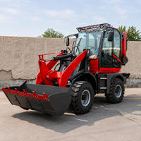 Mini Escavatore Compatto con Caricatore, Capacità 3 Tonnellate, Design Articolato 4x4, Certificato CE, per Edilizia e Agricoltura, Motore e Cambio Huade