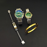 Conjunto de Relojes de Moda 2026 para Mujer y Hombre, Relojes de Lujo a Juego para Pareja con Brazalete de Acero Inoxidable