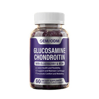 Gummies OEM ODM saveur sureau MSM Chondroïtine Glucosamine 60 unités pour adultes – Soutien articulaire, souplesse et mobilité (2 par paquet)