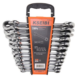 KSEIBI Metric Inch Tools <strong>Ratchet</strong> Combination <strong>Wrench</strong> Set Chrome Vanadium Steel 72T CRV Material - Product Image 3