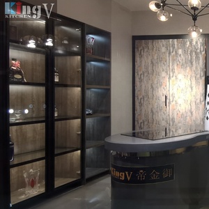 KINGV Mobili da Cucina Laccati di Lusso con <span class=keywords><strong>Isola</strong></span> Curva, Design 3D Gratuito, Cucina Modulare Personalizzata - Product Image 6