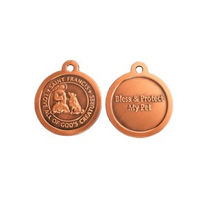 Plaque d'identification en métal Saint-François avec logo « Bénisse et protège mon animal de compagnie » - Product Image 5
