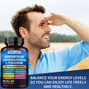 Suplemen Magnesium Alami Ashwagandha L-Theanine - 60 Kapsul Nabati - Bersertifikat GMP - Product Image 3