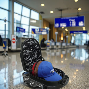 Benutzer definierte <span class=keywords><strong>EVA</strong></span> <span class=keywords><strong>Hard</strong></span> Shell Hut Fall Wasserdichte Cowboyhut Fall mit Schulter gurt Reiß verschluss Verschluss Stoß feste Verwendung im Freien - Product Image 4