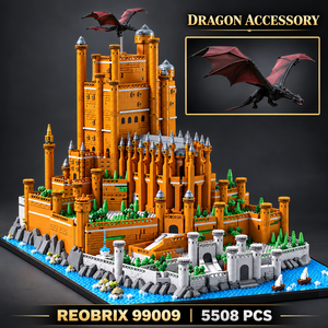 Reobrix 99009 Set di Costruzioni Castello Rosso 5508 Pezzi, Fortezza Medievale Fantastica con Drago per Collezionisti Adulti - Product Image 5