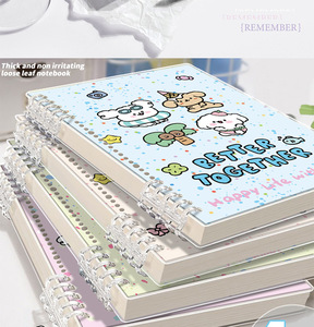 Carnet à spirales A5 mignon à motifs de dessins animés, 60 feuilles épaisses, rechargeable, pour l'école, le bureau, <span class=keywords><strong>journal</strong></span> d'écriture - Product Image 4