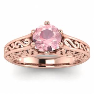 แหวนเงินแท้ 925 ประดับโรสควอตซ์ คุณภาพสูง ขัดเงา สำหรับงานปาร์ตี้และงานหมั้น ชุดเครื่องประดับชั้นดี - Product Image 5