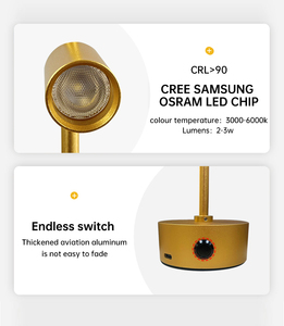 Exposición portátil Led Spotlight 5V 6W Gabinete de joyerí<span class=keywords><strong>a</strong></span> con <span class=keywords><strong>pilas</strong></span> Lámpara de gabinete de luz de pie museos, relojes, bolsos - Product Image 3