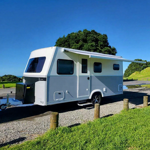 Caravane mobile OEM remorquable homologuée pour la route, en acier inoxydable, étanche, pour 4 personnes, idéale pour les vacances, les week-ends et les expéditions en plein air - Product Image 2