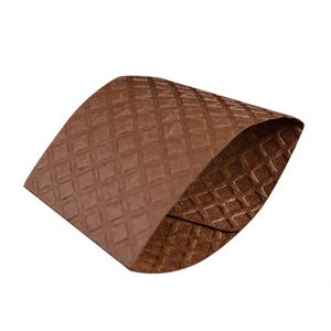 10-24 oz. Manchon de tasse à café personnalisable en kraft naturel gaufré - 1 800/boîte - Product Image 2