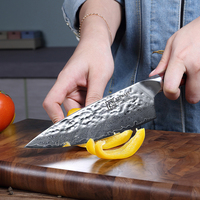Couteau de chef 6,5 pouces en acier Damas japonais à 67 couches avec manche en G10, couteau de cuisine avec boîte cadeau