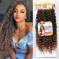 3X River Locs Extensioni per capelli all'uncinetto sintetiche Gypsy Afro Bijoux Pour Les Dread Dreadloc Waves Locs Capelli intrecciati all'uncinetto