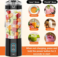 24 Oz 6000mah Shakes Automatique + Nouvelle Fonction Pulse Type Tasse à Jus Rechargeable Portable Blender
