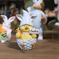 Grenzüberschreitende Oster-Deko: Moderne, Niedliche, Bedruckte Gummi-Figuren, Geschenk, Schreibtisch-Party-Ornamente, Kleine Hühnerpuppe für Zuhause und Kinder