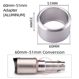 Tubo silenziatore universale da 60mm per tubo di scarico in acciaio inossidabile NINJA400 <span class=keywords><strong>650</strong></span> Z900 <span class=keywords><strong>Yamaha</strong></span> R1 R3 - Product Image 3