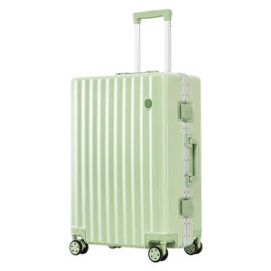 Valise à roulettes en aluminium personnalisée, 20 pouces, roues pivotantes, bagages de voyage d'affaires pour femmes, avec serrure douanière, modèle 910 - Product Image 1