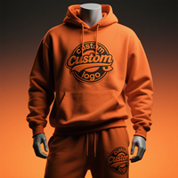 Ensemble sweat à capuche et pantalon large brodé en chenille personnalisé pour homme, sans minimum de commande