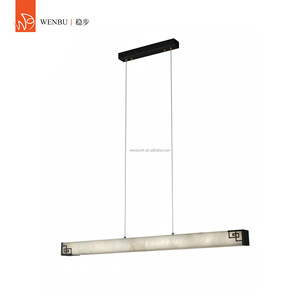 Linear Spanish alabaster Pendant Lamp for dining room hotel villa <b>bar</b> island - Product Image 1