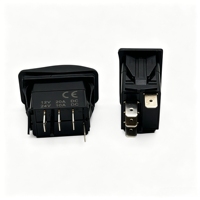 Interrupteurs à bascule étanches DC 12/24V de qualité marine, gravés au laser avec motif ON&OUT, 4 broches ON-OFF-ON pour yachts, voitures et applications électroniques