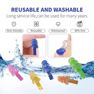 Bouchons d'oreille de natation Clip de nez de natation pour adultes enfants protégez votre nez et vos <span class=keywords><strong>oreilles</strong></span> dans l'eau - Product Image 2