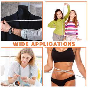 شريط قياس صغير قابل للسحب بطول 6 أقدام/2 متر مع سلسلة مفاتيح وشعار مخصص، مجموعة وظيفية بالجملة مع قفل انزلاقي - Product Image 4