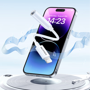 SAMZHE <span class=keywords><strong>Adaptateur</strong></span> durable pour casque audio 3,5 mm avec connecteur Lightning certifié MFi pour <span class=keywords><strong>iPhone</strong></span>/iPad – Câble de contrôle et convertisseur audio - Product Image 6