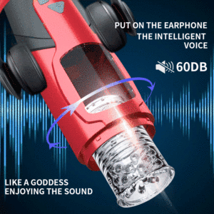 Boîte personnalisée gratuite - Gobelet de masturbation Blowjob Rotation télescopique automatique Chauffage Silicone Vagin Vraie chatte <span class=keywords><strong>Masturbateur</strong></span> pour adultes - Product Image 5