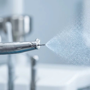 Mini testa E-Generator ha condotto il Handpiece dentale ad alta velocità, acciaio inossidabile con 2/4 fori singolo spruzzo d'acqua per odontoiatria di precisione - Product Image 2