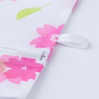Pinkrabbit Kecil Sakura merah muda 2 potong tas mesin cuci tahan lama Set jala melindungi pakaian halus untuk penggunaan di rumah buatan Taiwan