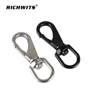 Universal 304/316 Stainless Steel <b>Hook</b> Spring Chain <b>Hook</b> Keychain Black <b>Dog</b> <b>Hook</b>-Promotional Carabiners & Keychains - Product Image 3