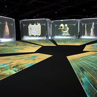 Système de projection laser 7000 lumens pour cartographie immersive sur murs et sols d'expositions numériques en musée