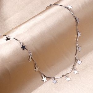 Magnifique collier avec pendentif personnalisé en or pour femmes, collier étoile en acier inoxydable doré - Product Image 5