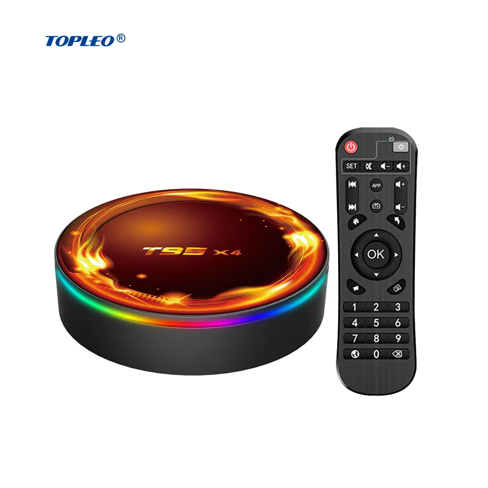 Topleo smart android tv box streaming Supports 4K video decoding S905X4 tv box android 11 smart box