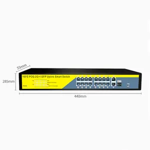 Factory Direct Sales Network Switch Gigabit 48V RJ45 Hub LAN Splitters 1000Mbps 16Port POE Switch