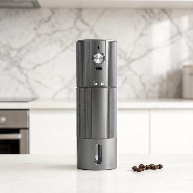 New Aluminum Alloy Coffee Grinder with 420Stainless Steel Burr Portable High-quality USB Charging Coffee Grinder