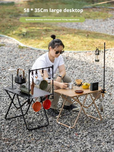 <span class=keywords><strong>Mesa</strong></span> <span class=keywords><strong>Plegable</strong></span> Portátil de Aleación de Aluminio para Exteriores, para Campamento, <span class=keywords><strong>Picnic</strong></span>, Hervir Agua, Preparar Té, Barbacoa - Product Image 4